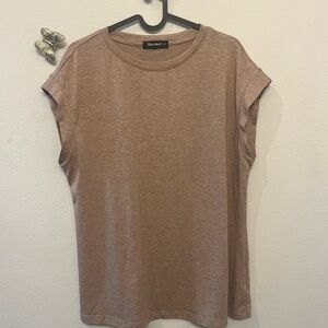 Amazon Essentials Tan Women's Short Sleeve Blouse